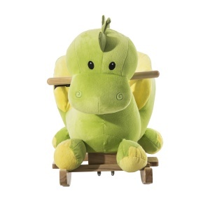 balansoar dragon copii 60x33x45cm, verde si galben - Img 8