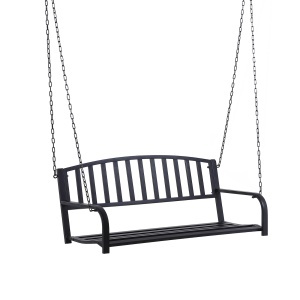 Balansoar Suspendat de Gradina din Metal Negru - Img 1
