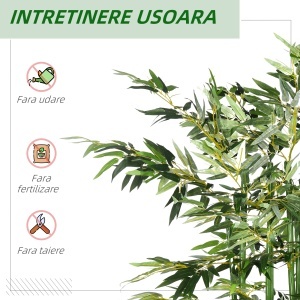Bambus Artificial, Plantă Decorativă, Aspect Realist, Ușor de Întreținut, Pentru Casă, 180 cm, Verde - Img 6