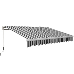 Bază pentru Umbrelă de Soare cu Roți și Mâner Reglabil, 395x245 cm, Negru - Img 1