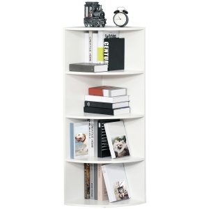 Biblioteca Colt Perete – 4 Rafturi Lemn Alb 120 cm - Img 9