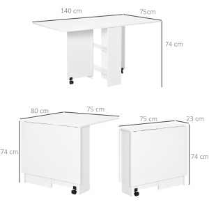 Birou Pliabil cu Etajera Integrata si Roti - Img 3