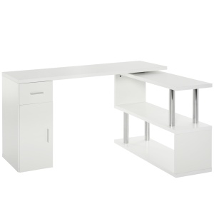 birou unghiular modern, din lemn, 140x107x74.6 cm