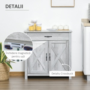 Bufet Bucatarie – Stil Country, Spatiu Depozitare Rustic - Img 7