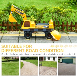 Buldozer Jucarie 2-in-1 – Excavator Galben cu Compartiment - Img 7