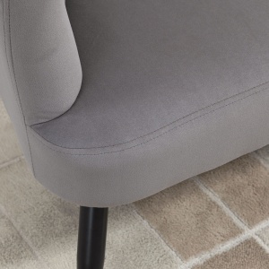 Canapea 132 cm – Catifea Gri pentru Dormitor sau Spatii Mici - Img 7