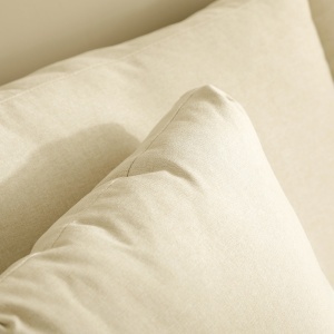 Canapea 2 Persoane – Tapitata Bej cu Perne Decorative - Img 7