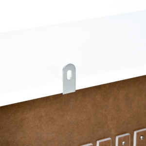 Capac de radiator din MDF alb, cu blat si design anti-inclinare, 78x19x82 cm - Img 9