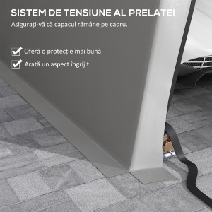 Carport 3,3×6,2 m – Garaj Cort Portabil cu Ventilatie & Copertina - Img 8