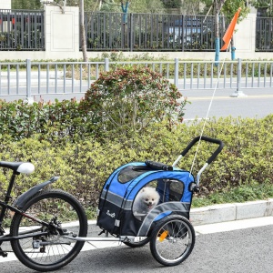 carucior caini, prindere bicicleta,130x58x94cm, albastru - Img 2