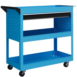 Carucior Scule 82×35×76 cm – Cu Sertar, Maner & 3 Rafturi