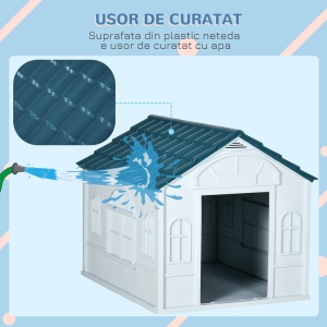 Casa pentru Caini Mari – Plastic Rezistent, Albastru - Img 5