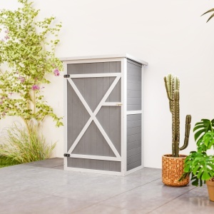 Casuta Lemn 75×56×115 cm – Depozitare Unelte cu Acoperis Impermeabil - Img 9