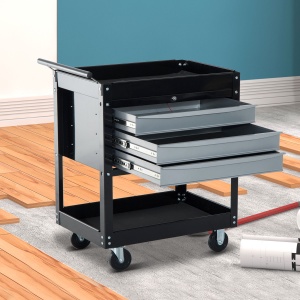 Caucior pentru Atelier Profesional Comoda pentru Scule in Lamiera, Nero, 68x46x88cm - Img 2