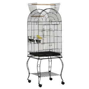 Colivie pentru Pasari si Papagali – Negru 51×51×153 cm cu Roti - Img 1