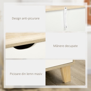 Comoda 6 Sertare 120×40×76 cm Natur - Img 6