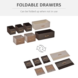 Comoda cu 7 sertare pliabile din material textil Raft din MDF 80x29x78.5cm - Img 7