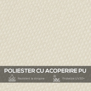 Copertina de rezerva pentru pergola 2,5 x 3(m), Bej - Img 4