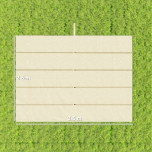 Copertină de Schimb pentru Pergolă de Grădină cu 10 Orificii de Drenaj, Acoperire din Poliester, 250x255 cm, Gri - Img 3