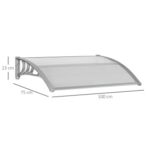 Copertina din Policarbonat anti-UV de Exerior pentru Usi si Ferestre, 100x75cm - Img 3