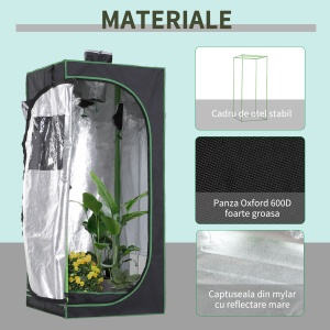Cort Cultivare Hidroponica 60×60×140 cm – Grow Tent Compact - Img 5