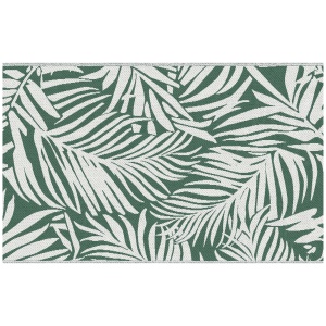 Covor de Exterior pentru Balcon și Terasă, Rezistent la Raze UV, 152x243 cm, Verde și Alb