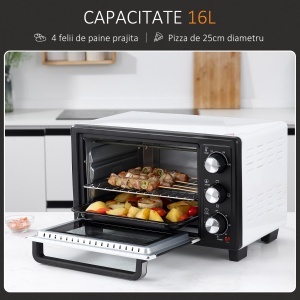 Cuptor Electric Ventilat – 44×32×28 cm, Cu Tava & Gratar - Img 4