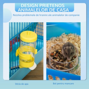 Cusca Hamsteri 5 Etaje – Albastra cu Accesorii Incluse - Img 7