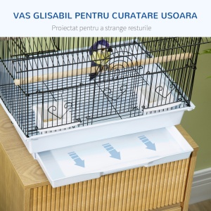Cusca Pasari 50×41×63 cm – Cu Maner Transport & Tava Detasabila - Img 5