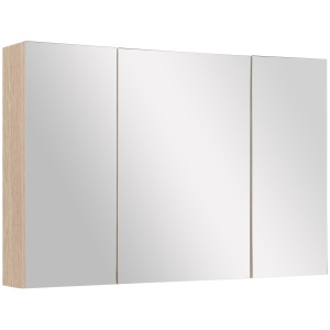 Dulap Baie Perete – Stejar, 3 Usi cu Oglinda, 90×60 cm - Img 1