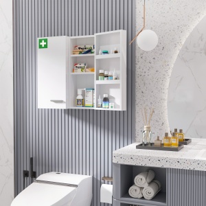 Dulap Garda Medicamente 6 Rafturi 55x18x60 cm – Alb - Img 2