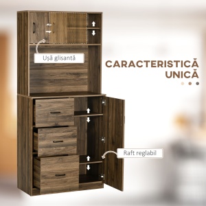 Dulap Modern – Lemn cu 3 Sertare & Dulapioare - Img 5