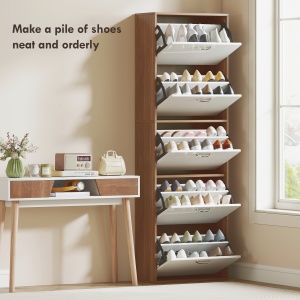 Dulap Pantofi 60×28×189 cm – 5 Sertare & Spatiu pentru 30 Perechi - Img 5