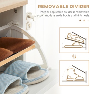 Dulap Pantofi Alb 70×23,5×122 cm – Sertare & Rafturi Reglabile - Img 6