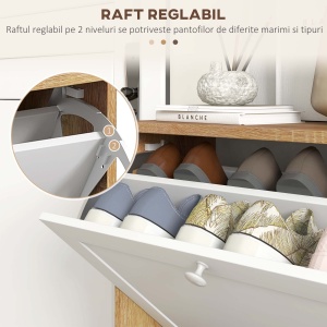 Dulap Pantofi ingust – 2 Sertare Rabatabile, Compact - Img 5