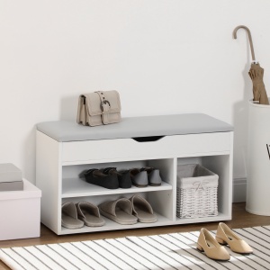 Dulap Pantofi Space Saver – Cu Banca & Compartimente Deschise - Img 2