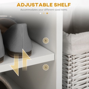 Dulap Pantofi Space Saver – Cu Banca & Compartimente Deschise - Img 7