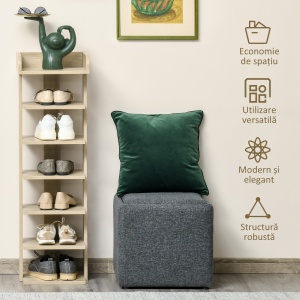 Dulap pentru Pantofi din Lemn 6 pantofi cu Raft de depozitare 32x30x104cm - Img 6