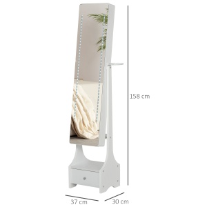 Dulap reglabil de bijuterii cu oglinda si lumini LED - Img 3