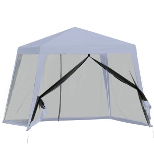 Foisor de Gradina 3x3m cu Plasa de Tantari din Poliester si Metal - Img 1