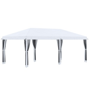 Foisor de gradina cu plasa de tantari, alb, 3x6m - Img 1