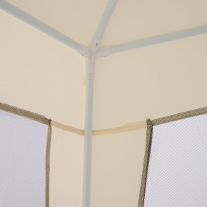 Foisor de Gradina Impermeabil cu Plasa Tantari Bej 3 x 3 x 2.35 m - Img 8