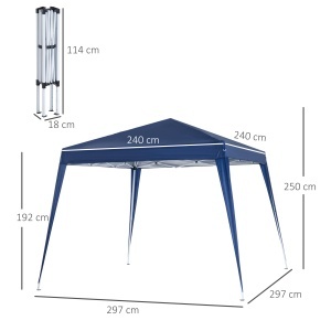 Foisor Pliabil 2.4x2.4m, Foisor de Gradina Structura - Img 3