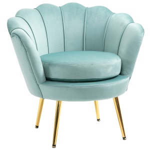 Fotoliu Vintage – Catifea Verde 76×76×74 cm, Design Elegant - Img 1