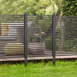 Gard Modular Autoportant pentru Grădină din Oțel, 93x22x150 cm, Maro - Img 8