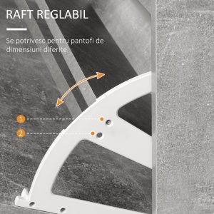 Garderoba Intrare – Cuier, Oglinda & Pantofar Reglabil - Img 6