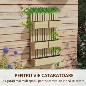 Ghiveci inaltat de gradina cu grilaj pentru vita de vie, - Img 4