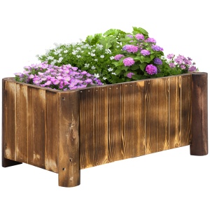 Ghiveci Rectangular pentru Plante din lemn de Brad, 70x35x30cm - Img 1