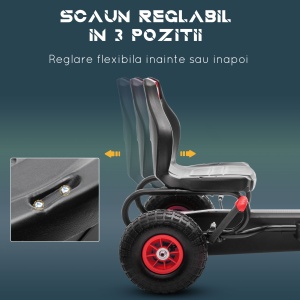 Go Kart Pedale Copii – Reglabil cu Roti Gonflabile - Img 4