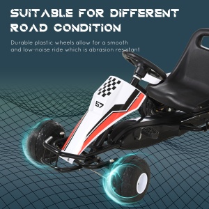 Gokart cu pedale pentru copii 3-6 ani scaun reglabil din metal plastic - Img 5